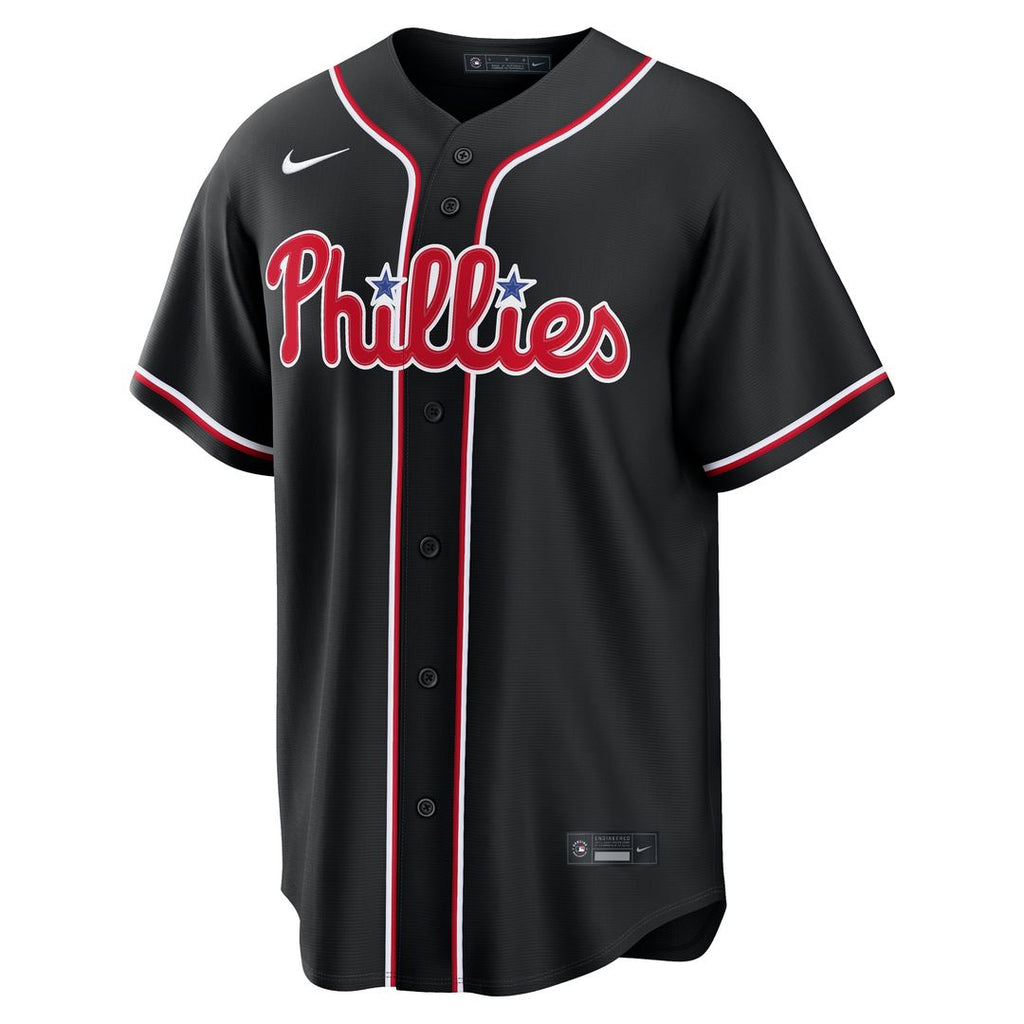 Philadelphia Phillies Bryce Harper Nike Fashion Replica Black Out Jersey Team Jersey Sports Fan Apparel