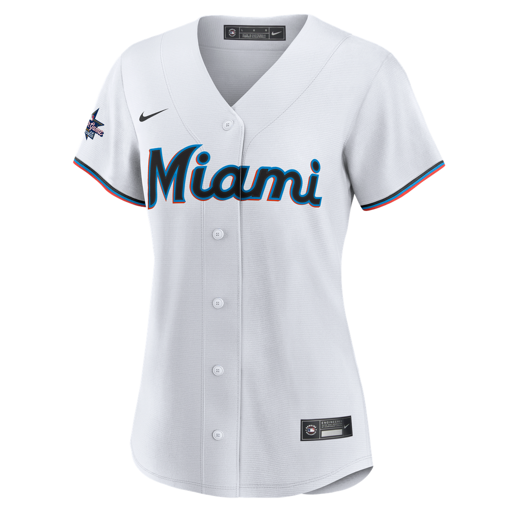 Miami Marlins Nike Women's Replica Team Jersey - White Team Jersey Sports Fan Apparel