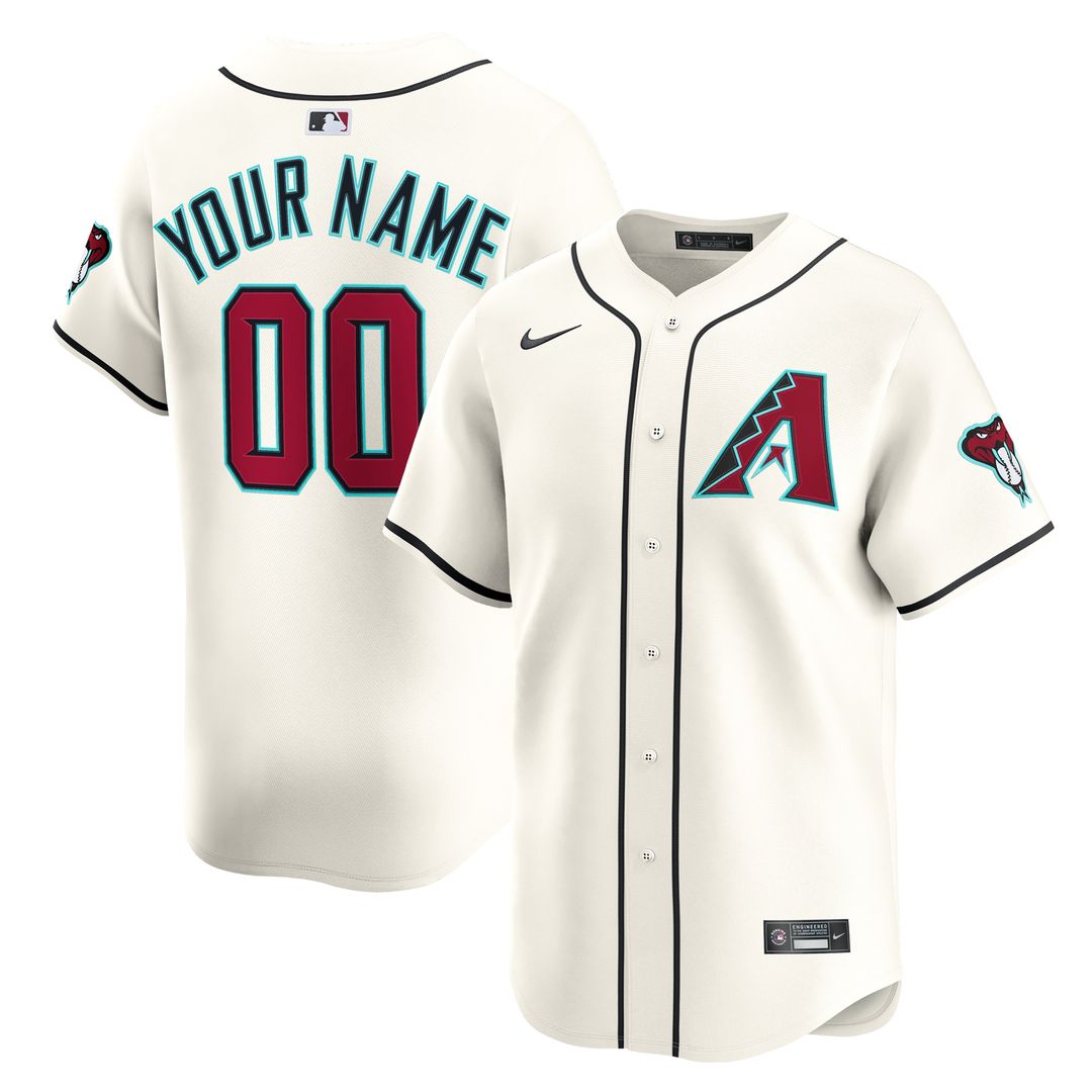 Arizona Diamondbacks Nike Youth Home Custom Limited Jersey - White Team Jersey Sports Fan Apparel