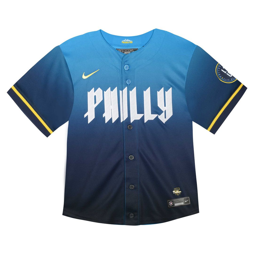 Philadelphia Phillies Bryce Harper Nike Toddler 2024 City Connect Limited Player Jersey - Blue Team Jersey Sports Fan Apparel