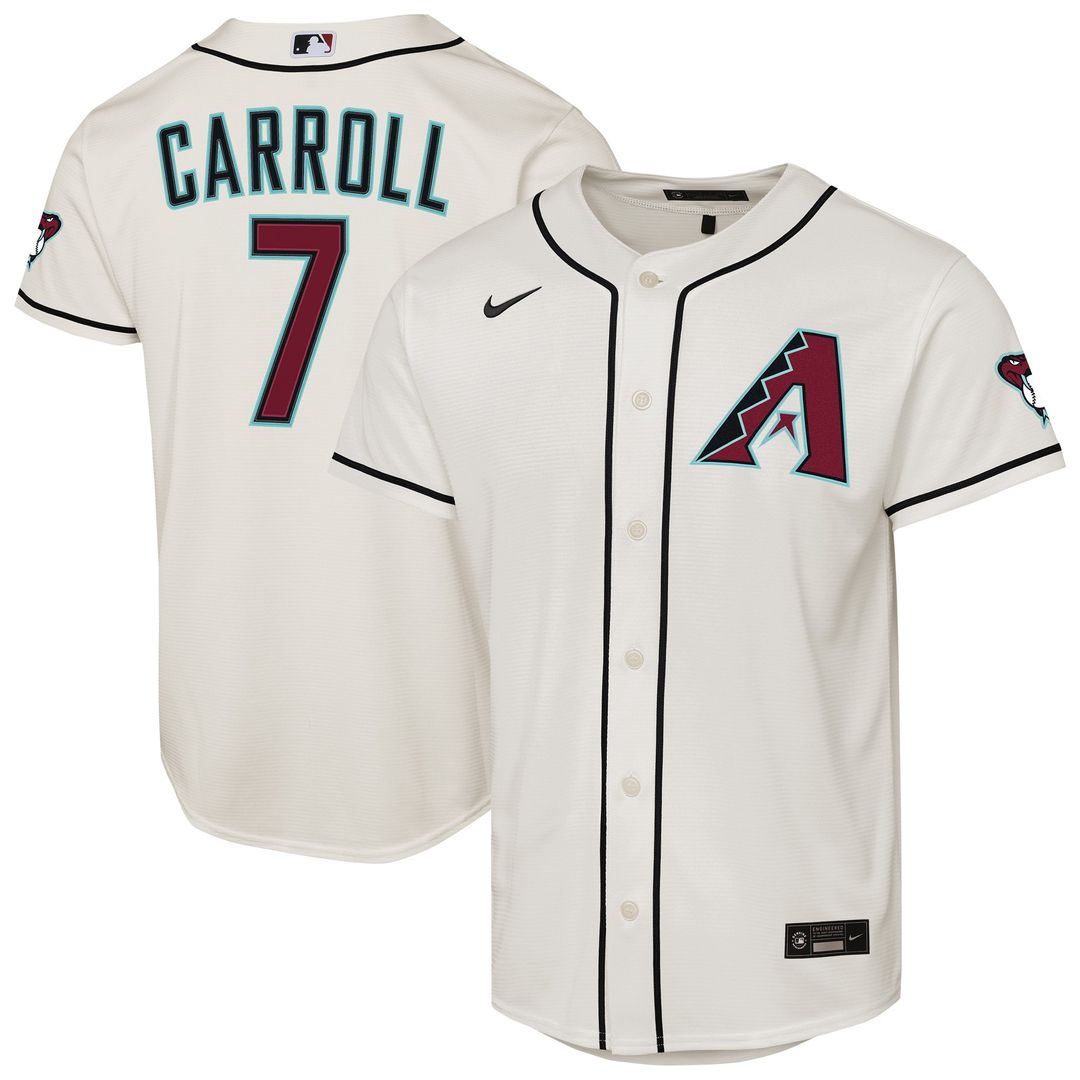 Arizona Diamondbacks Corbin Carroll Nike Youth Alternate Stadium Jersey - Black Team Jersey Sports Fan Apparel