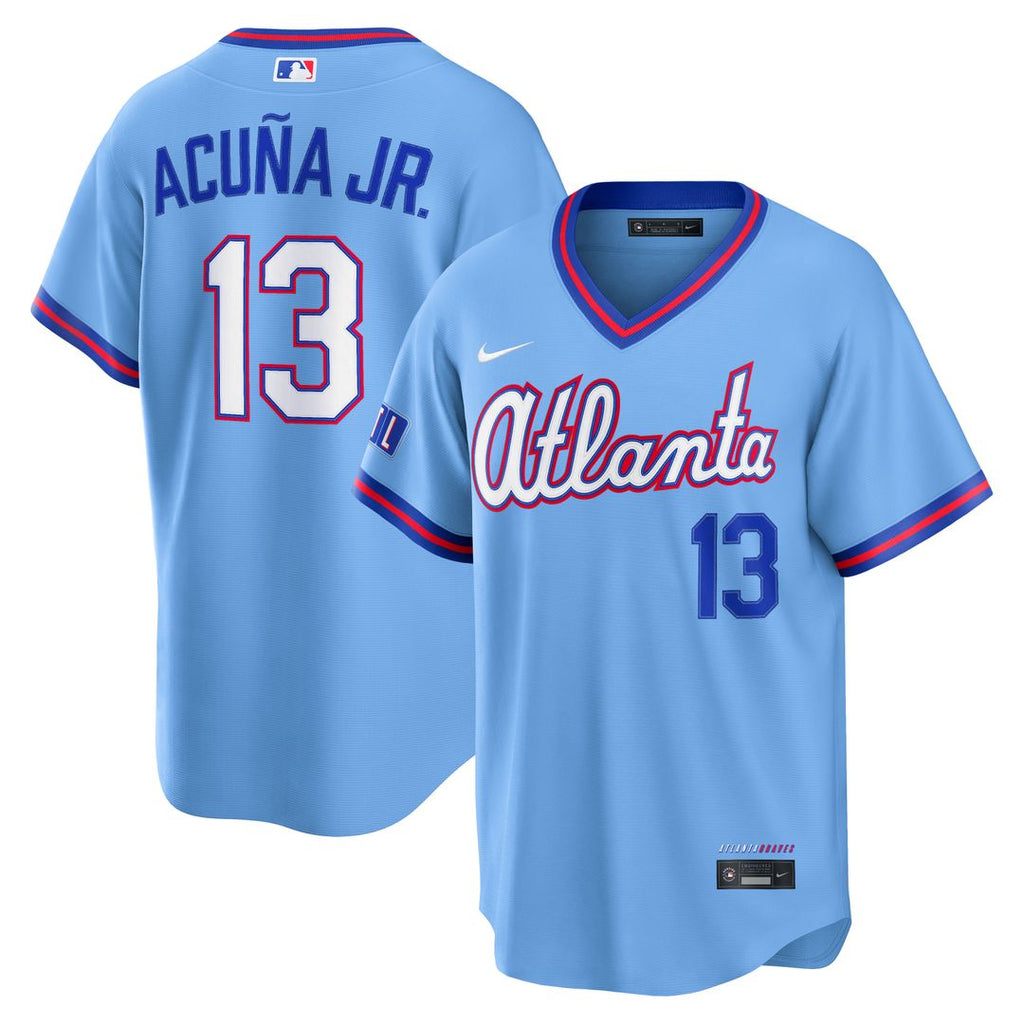 Atlanta Braves Ronald Acuña Jr. Nike 2026 City Connect Stadium Jersey - Powder Blue Team Jersey Sports Fan Apparel