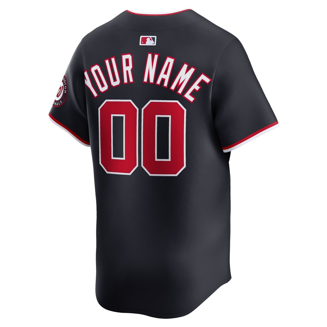 Washington Nationals Nike Alternate Limited Custom Jersey - Navy Team Jersey Sports Fan Apparel