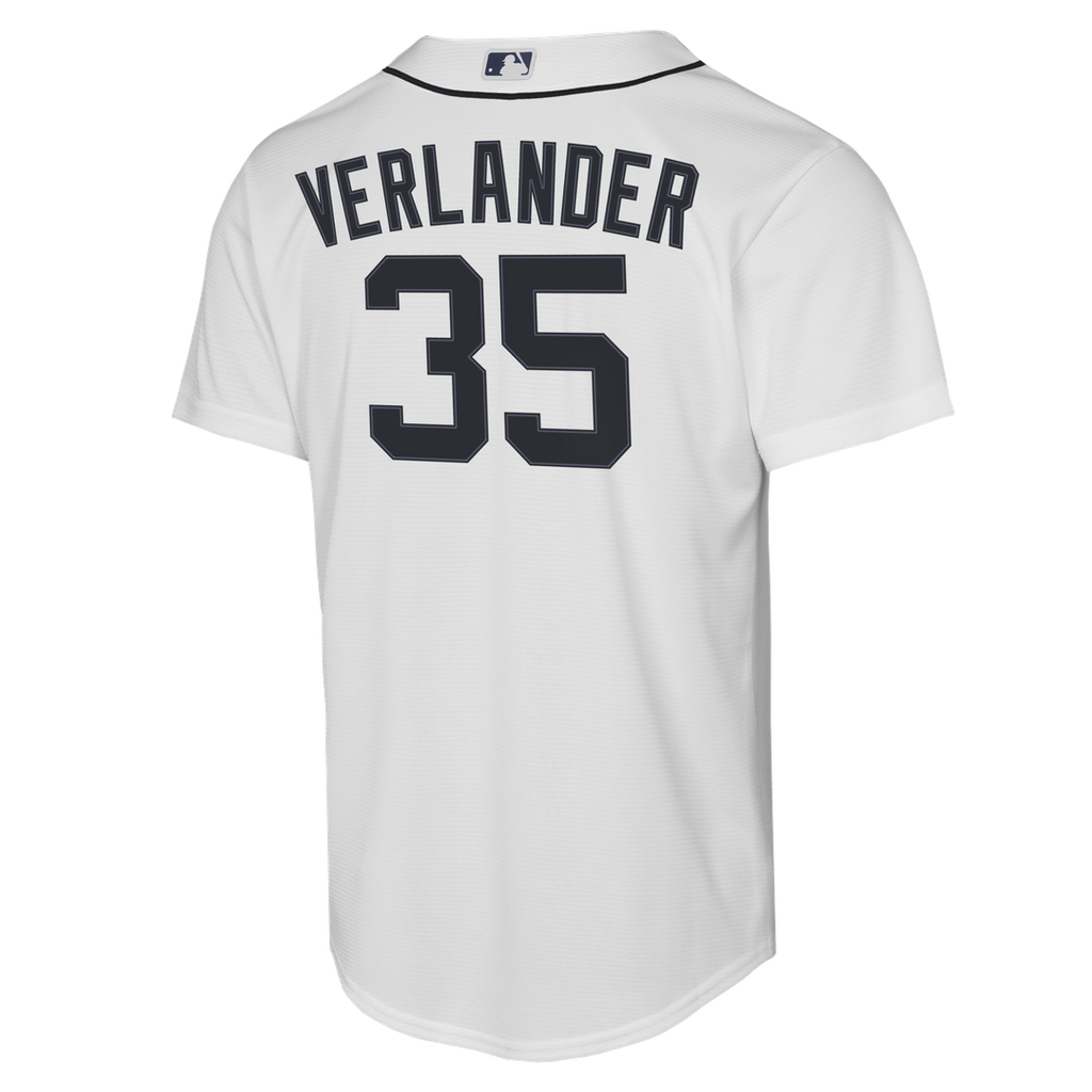 Detroit Tigers Justin Verlander Nike Youth Home Replica Jersey - White Team Jersey Sports Fan Apparel