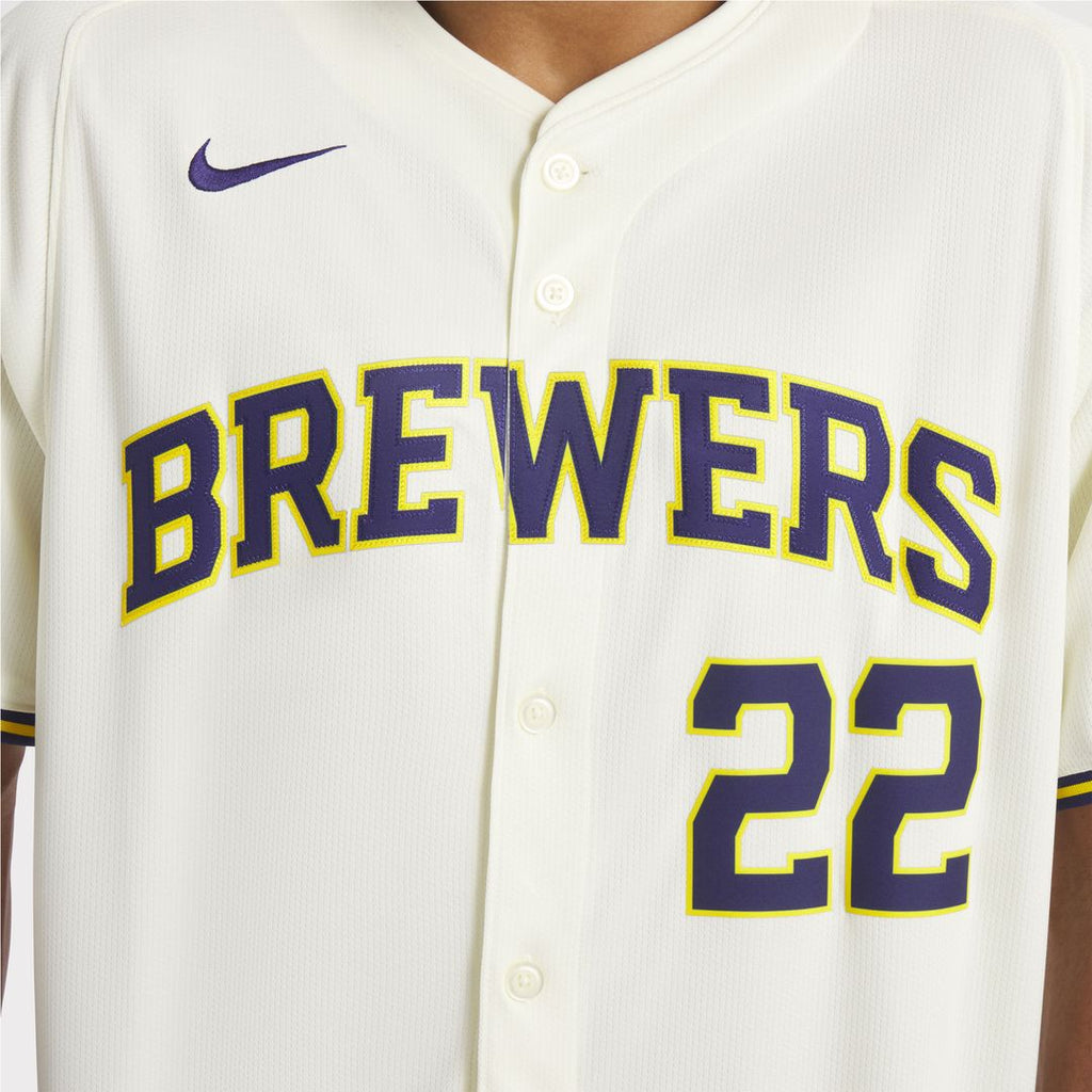 Milwaukee Brewers Christian Yelich Nike Home Limited Player Jersey - Cream Team Jersey Sports Fan Apparel