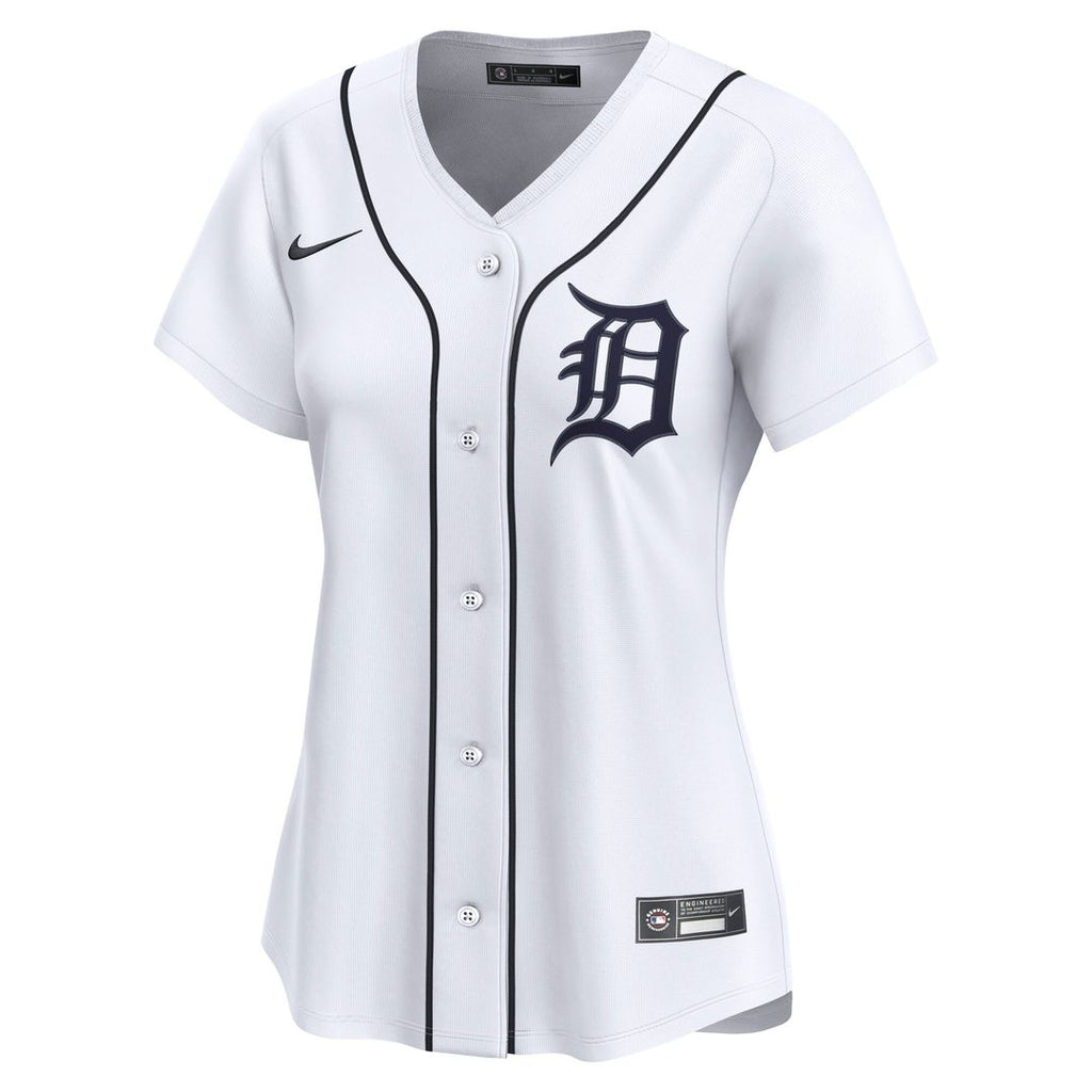 Detroit Tigers Nike Women's Home Limited Custom Jersey - White Team Jersey Sports Fan Apparel