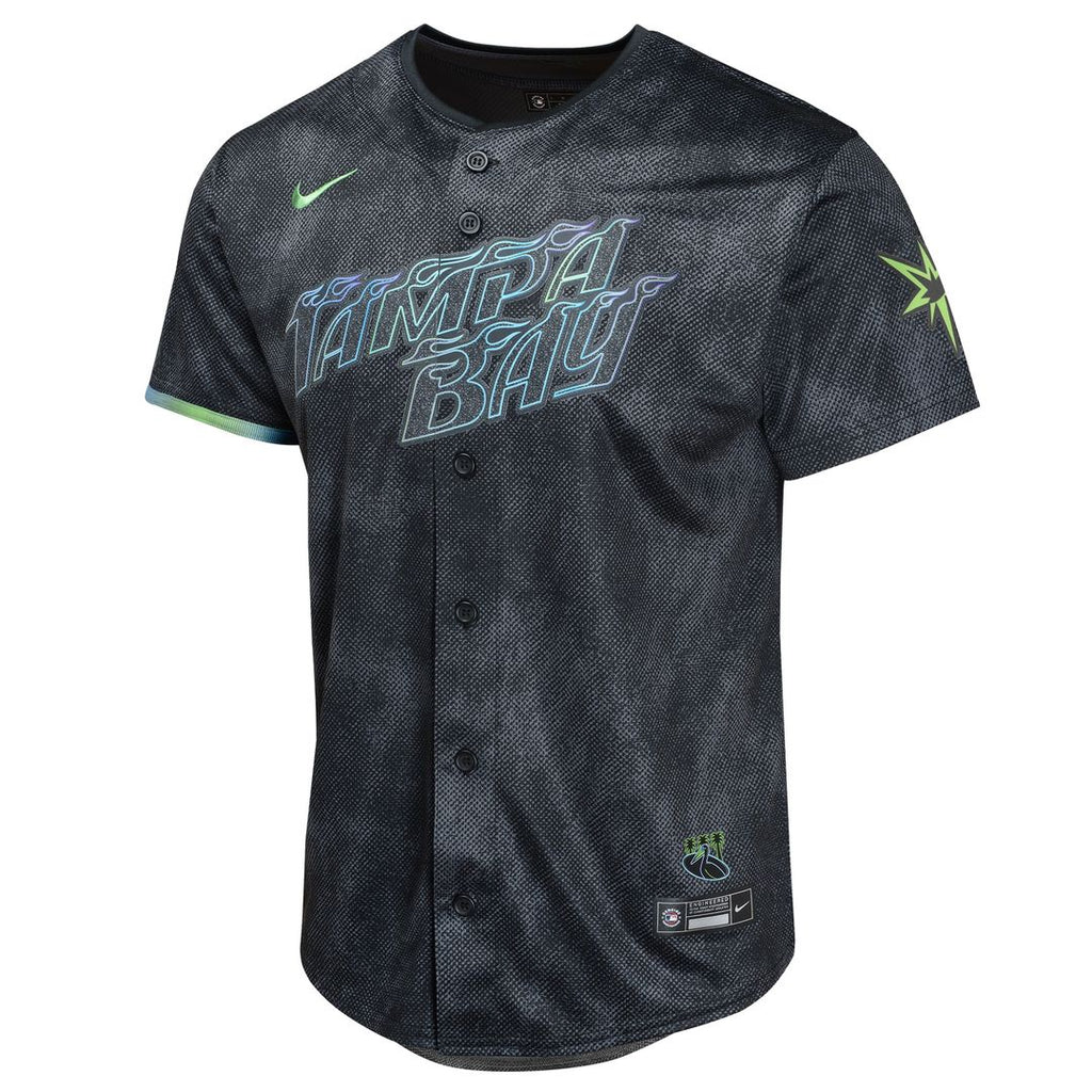 Tampa Bay Rays Shane McClanahan Nike Youth 2024 City Connect Limited Player Jersey - Charcoal Team Jersey Sports Fan Apparel