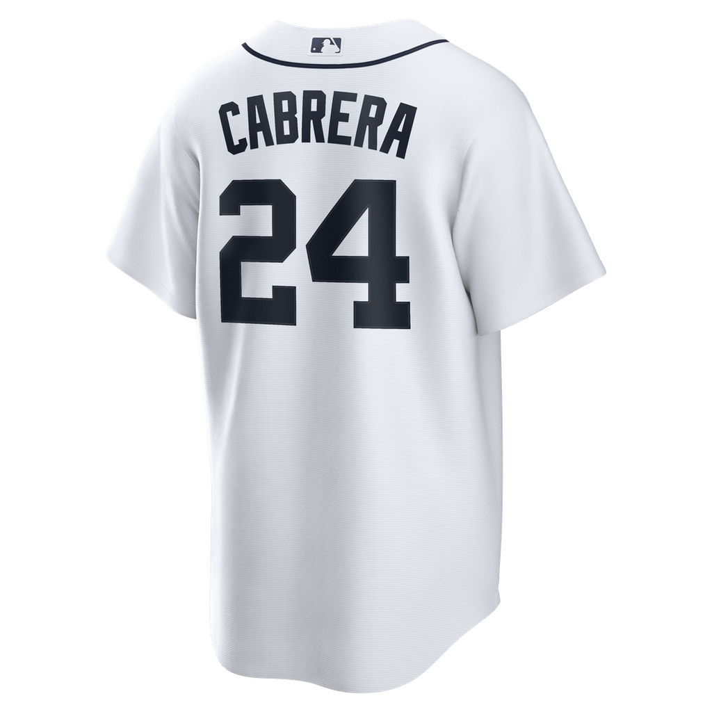 Detroit Tigers Miguel Cabrera Nike Home Retired Player Replica Jersey - White Team Jersey Sports Fan Apparel