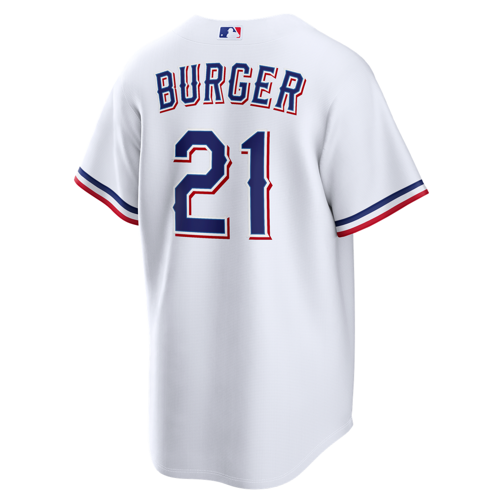 Texas Rangers Jake Burger Nike Home Replica Jersey - White Team Jersey Sports Fan Apparel