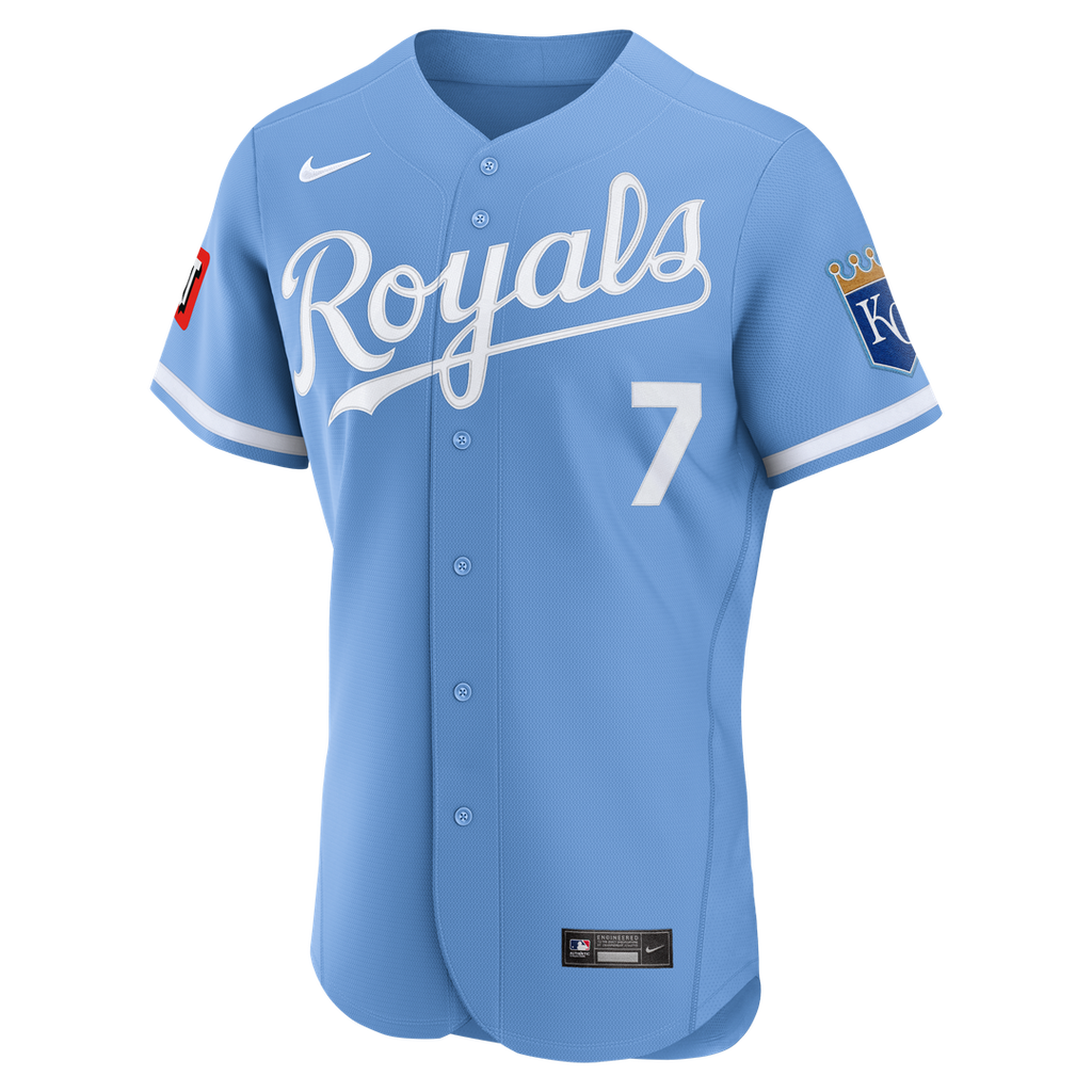 Kansas City Royals Bobby Witt Jr. Nike Home Authentic Sponsor Patch Jersey - White Team Jersey Sports Fan Apparel