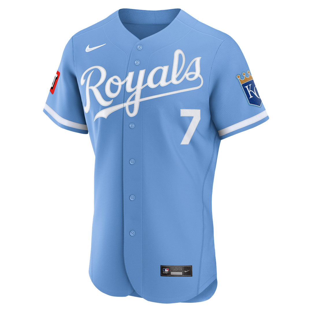 Kansas City Royals Bobby Witt Jr. Nike Home Authentic Sponsor Patch Jersey - White Team Jersey Sports Fan Apparel