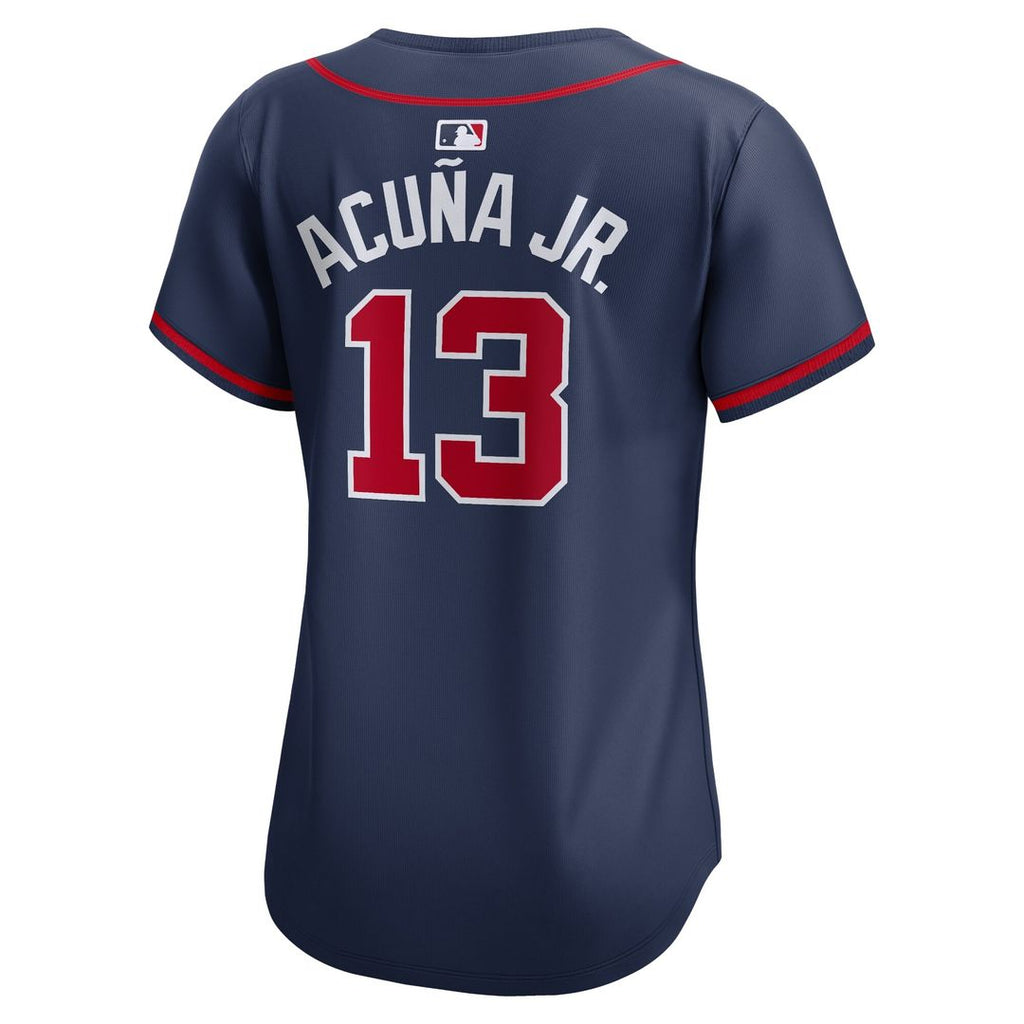 Atlanta Braves Ronald Acuña Jr. Nike Women's Alternate Limited Player Jersey - Navy Team Jersey Sports Fan Apparel