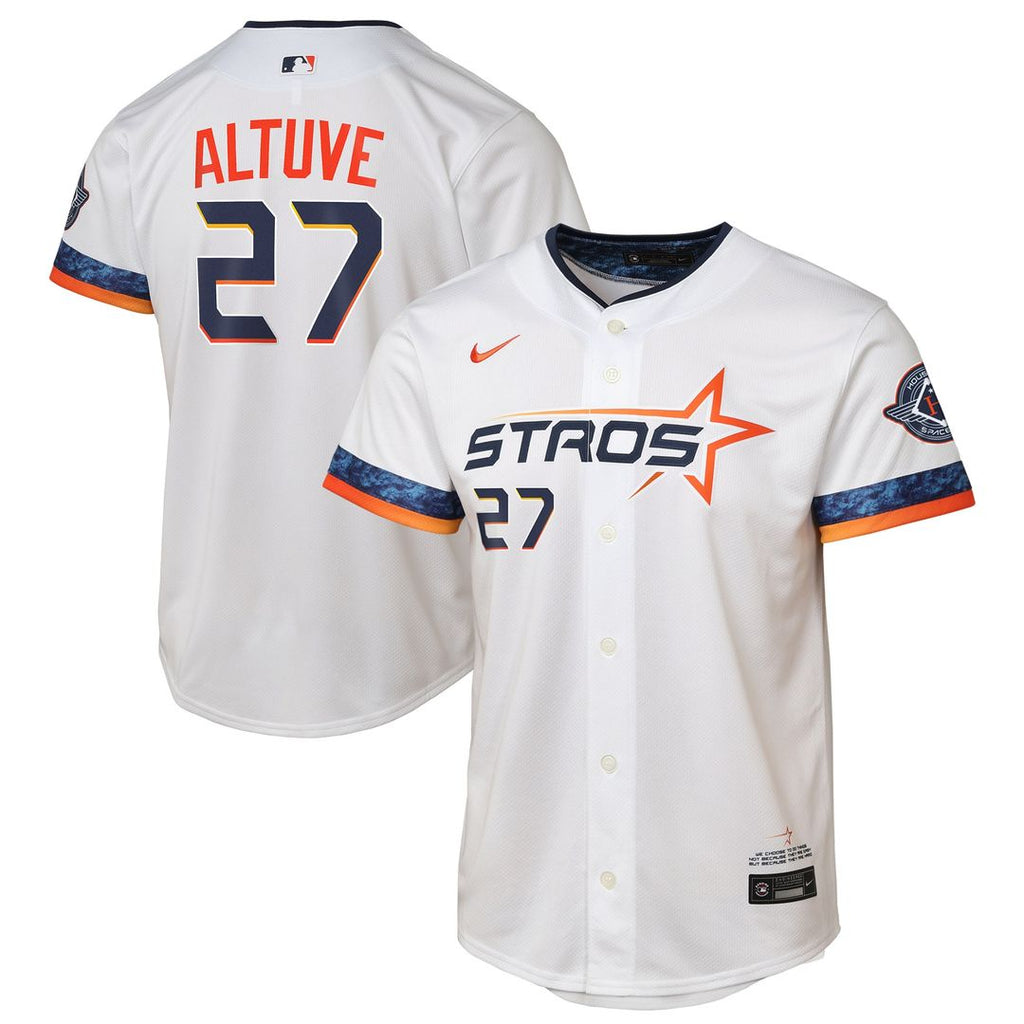 Houston Astros Jose Altuve Nike Youth 2025 City Connect Limited Player Jersey - White Team Jersey Sports Fan Apparel