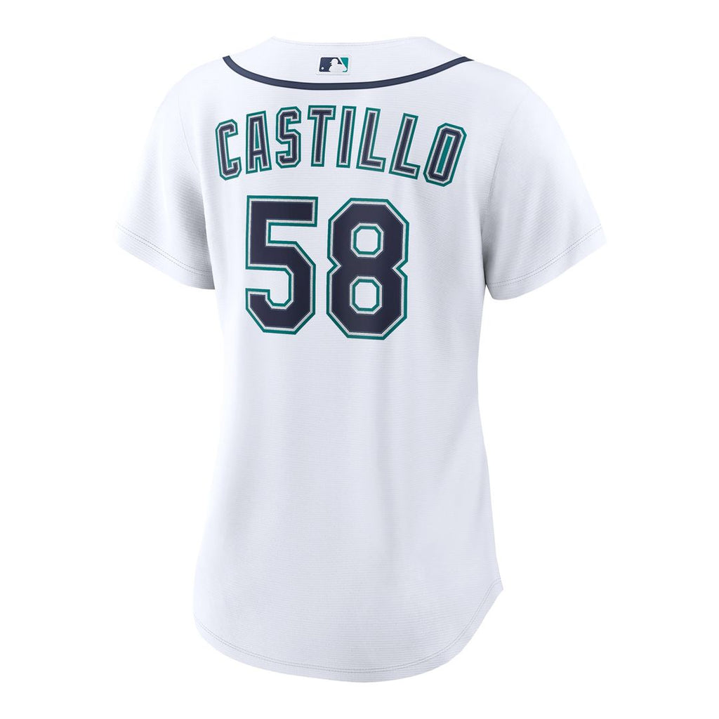 Seattle Mariners Luis Castillo Nike Women's Home Replica Jersey - White Team Jersey Sports Fan Apparel