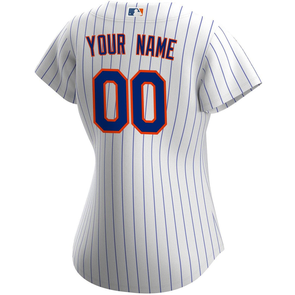 New York Mets Nike Women's Home Replica Custom Jersey - White Team Jersey Sports Fan Apparel
