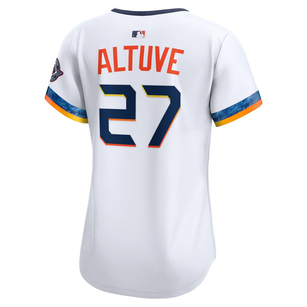 Houston Astros Jose Altuve Nike Women's 2025 City Connect Limited Jersey - White Team Jersey Sports Fan Apparel