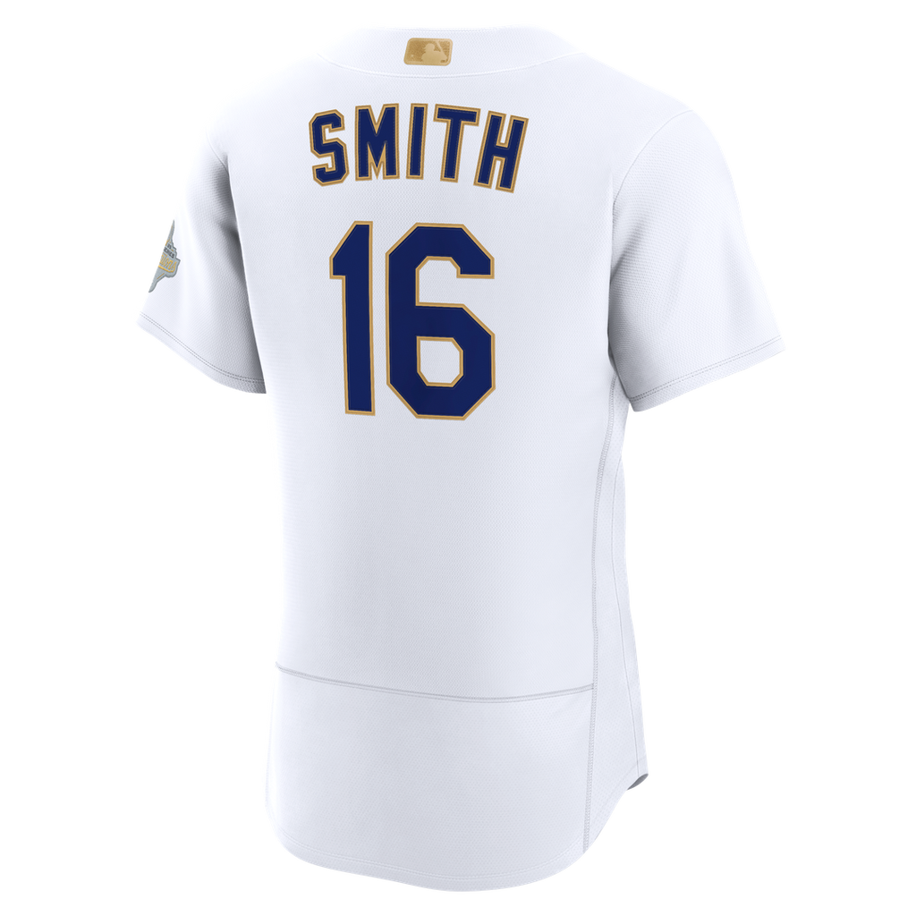 Los Angeles Dodgers Will Smith Nike 2026 Gold Collection Authentic Jersey - White Team Jersey Sports Fan Apparel