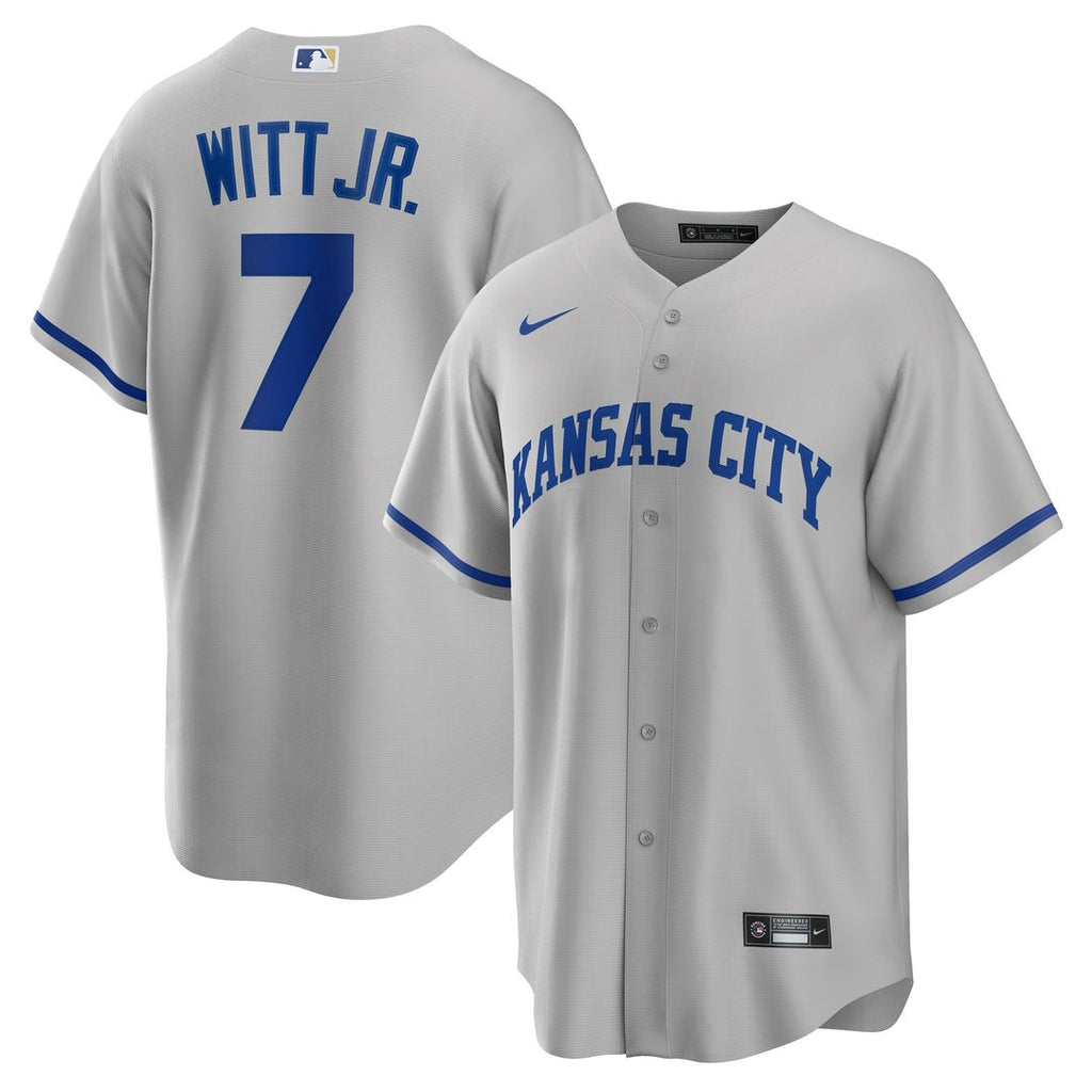 Kansas City Royals Bobby Witt Jr. Nike Road Replica Jersey - Gray Team Jersey Sports Fan Apparel