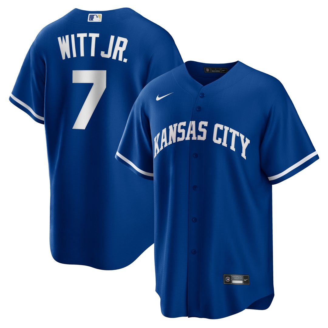 Kansas City Royals Bobby Witt Jr. Nike Road Replica Jersey - Gray Team Jersey Sports Fan Apparel