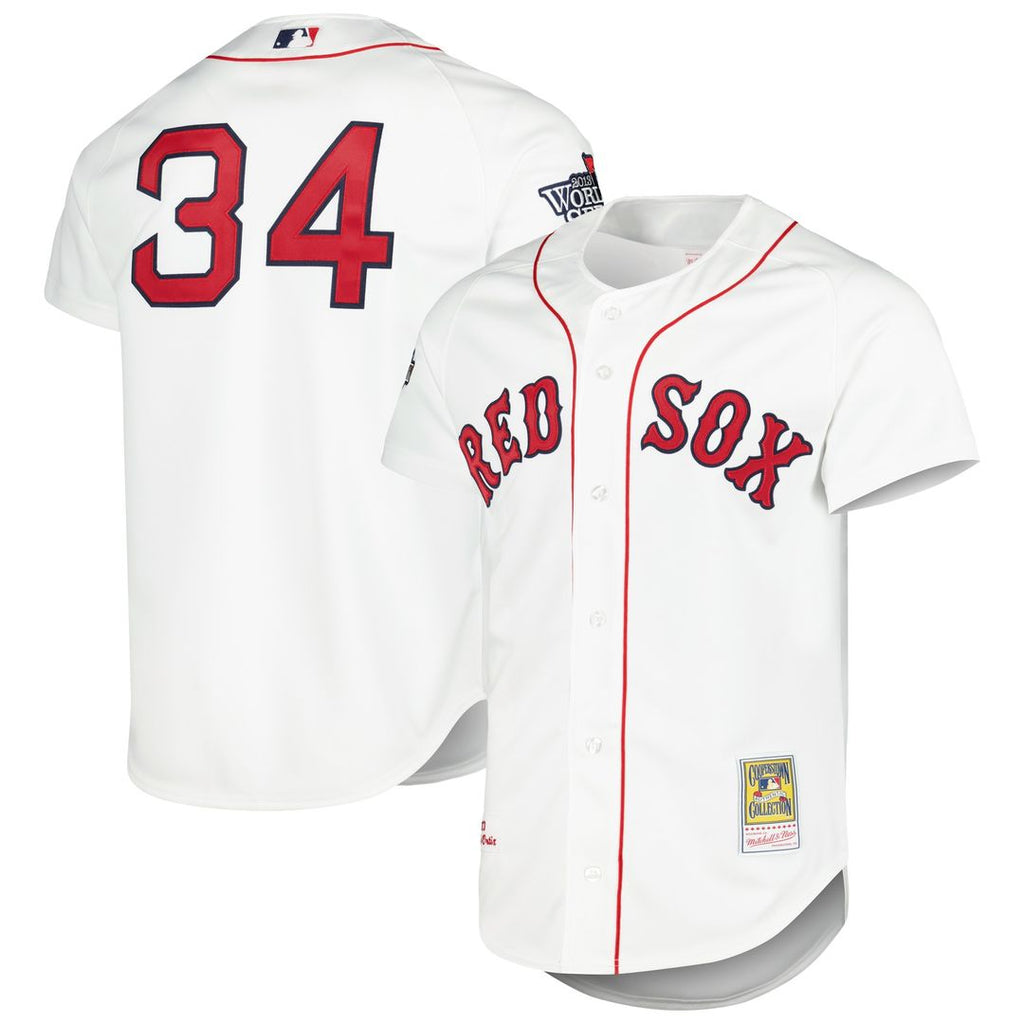 Boston Red Sox David Ortiz Mitchell & Ness Cooperstown Authentic Jersey - White Team Jersey Sports Fan Apparel