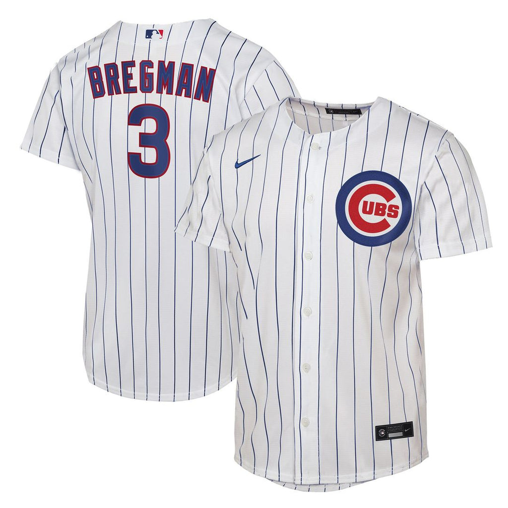 Chicago Cubs Alex Bregman Nike Youth Home Replica Jersey - White Team Jersey Sports Fan Apparel