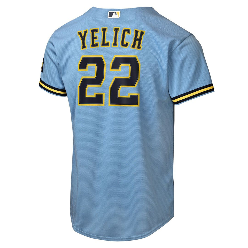 Milwaukee Brewers Christian Yelich Nike Youth Home Stadium Jersey - Cream Team Jersey Sports Fan Apparel