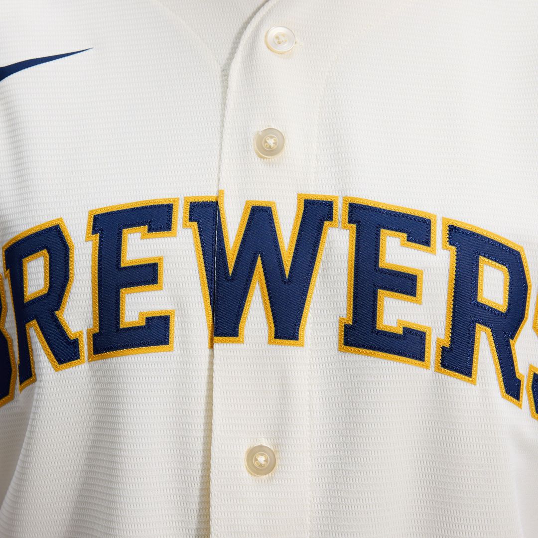 Milwaukee Brewers Nike Home Replica Team Jersey - Cream Team Jersey Sports Fan Apparel