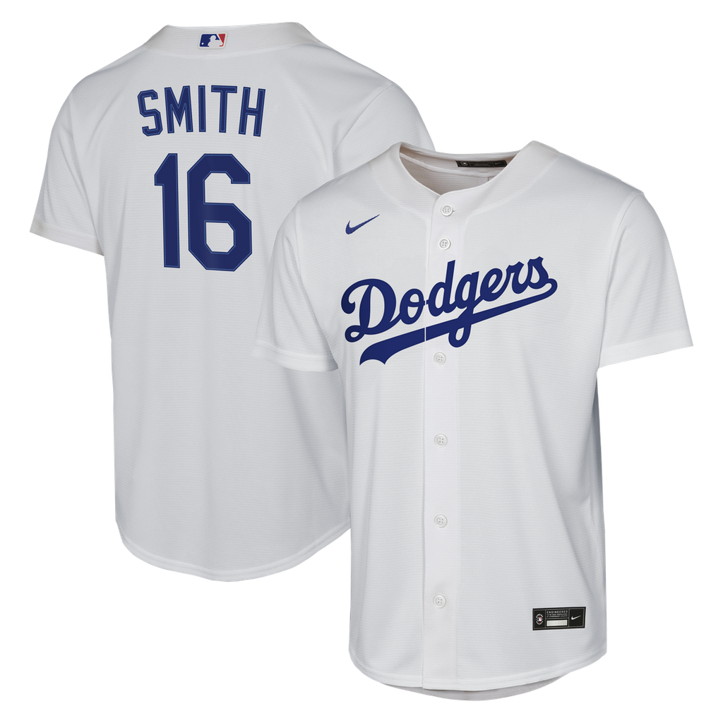 Los Angeles Dodgers Will Smith Nike Youth Home Replica Jersey - White Team Jersey Sports Fan Apparel
