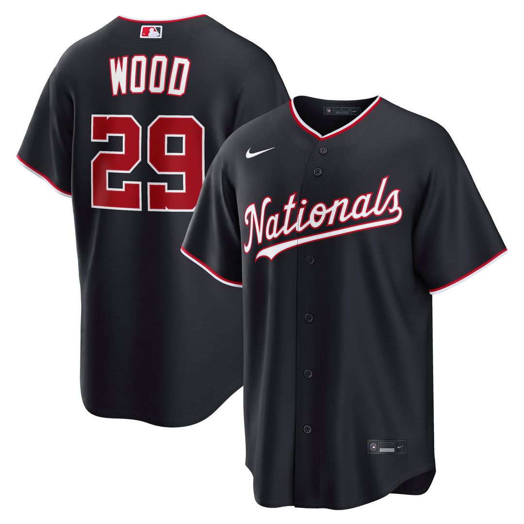 Washington Nationals James Wood Nike Road Replica Jersey - Gray Team Jersey Sports Fan Apparel