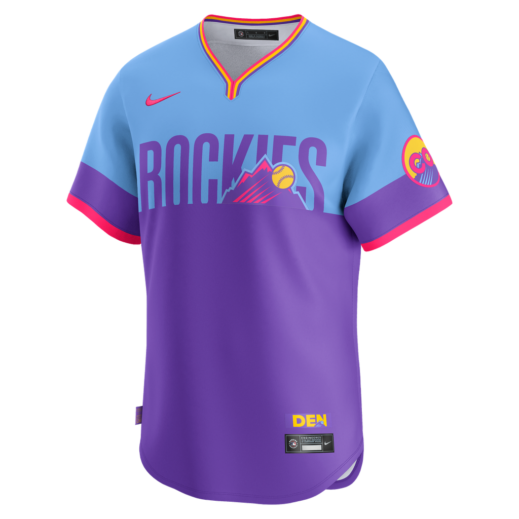Colorado Rockies Nike 2025 City Connect Limited Jersey - Purple/Light Blue Team Jersey Sports Fan Apparel