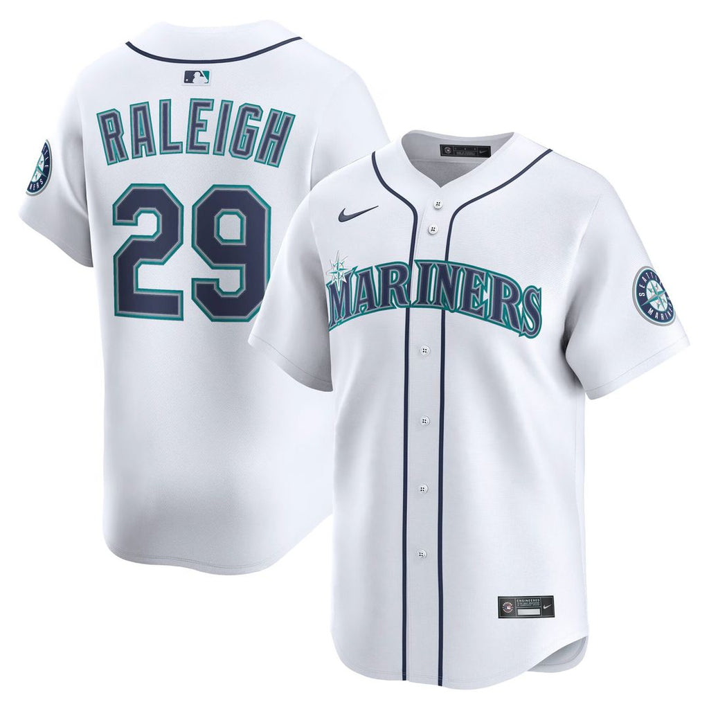 Seattle Mariners Cal Raleigh Nike Home Limited Player Jersey - White Team Jersey Sports Fan Apparel