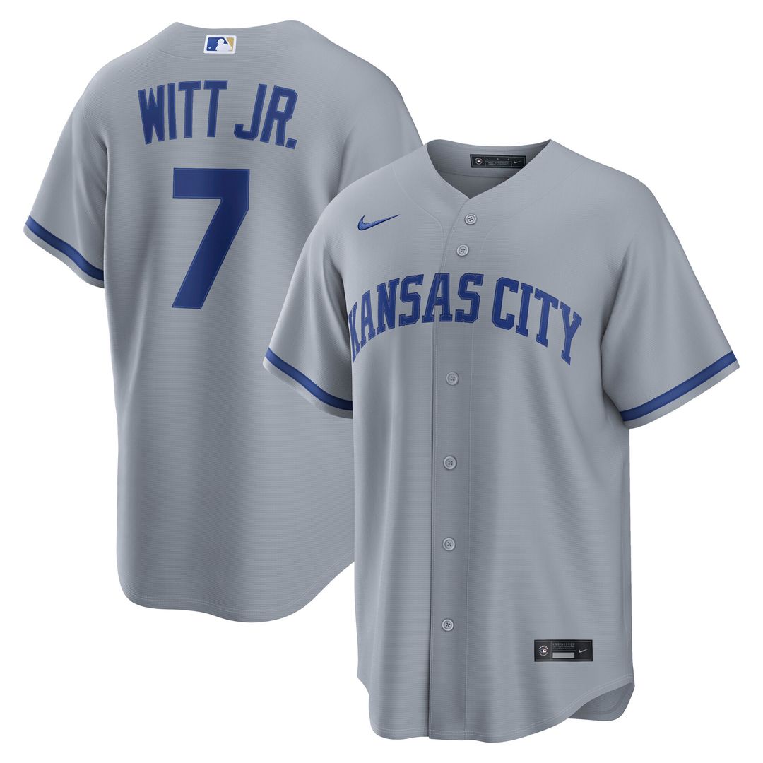 Kansas City Royals Bobby Witt Jr. Nike Alternate Replica Jersey - Light Blue Team Jersey Sports Fan Apparel
