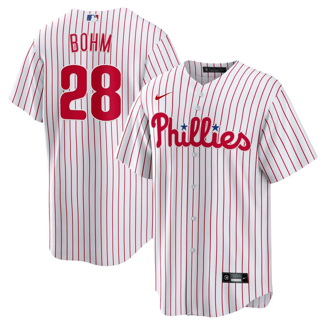 Philadelphia Phillies Alec Bohm Nike Replica Player Jersey - White Team Jersey Sports Fan Apparel
