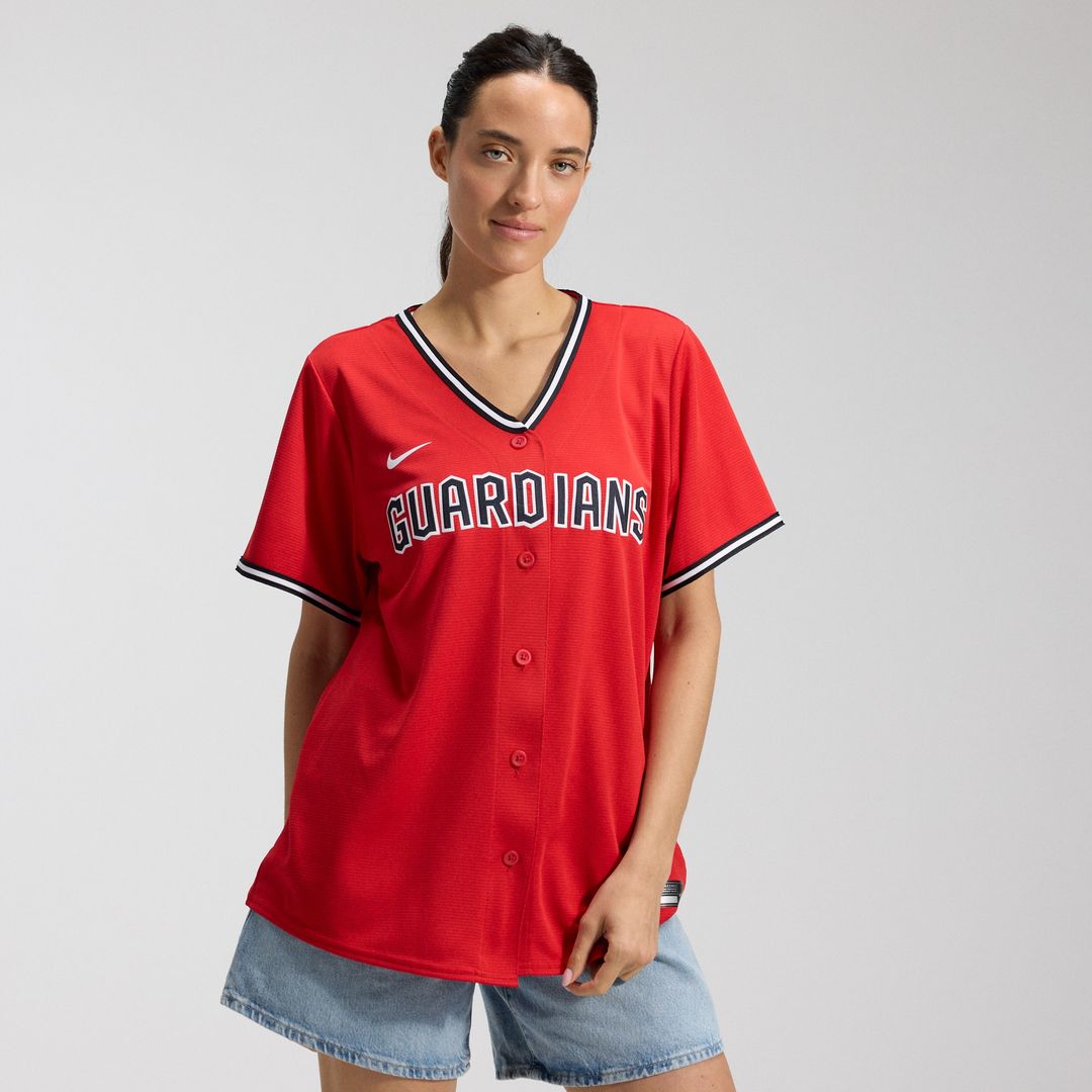 Cleveland Guardians Nike Women's Alternate Replica Jersey - Navy Team Jersey Sports Fan Apparel