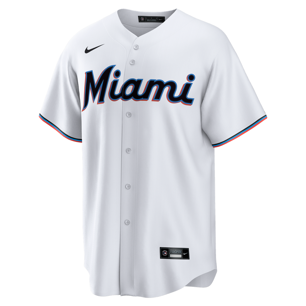 Miami Marlins Nike Home Big & Tall Replica Jersey - White Team Jersey Sports Fan Apparel