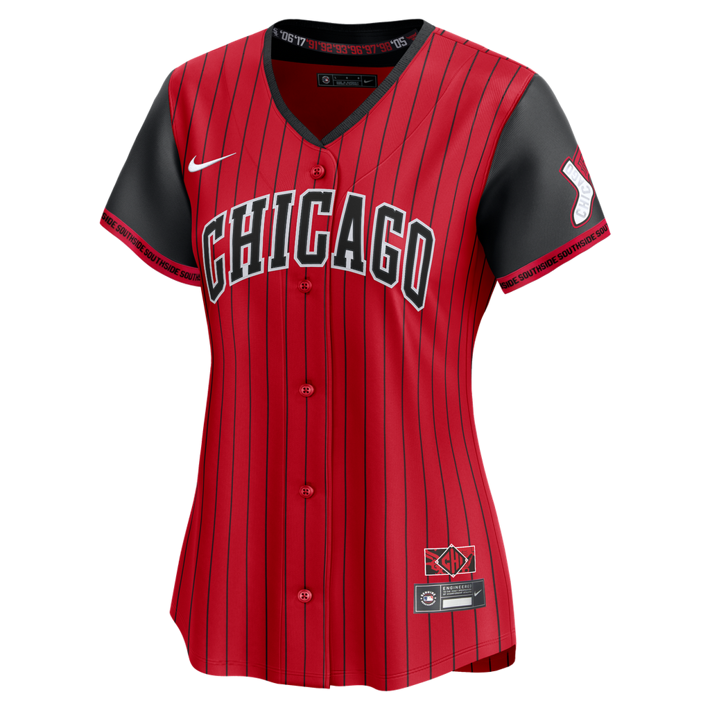 Chicago White Sox Nike Women's 2025 City Connect Limited Jersey - Red/Black Team Jersey Sports Fan Apparel
