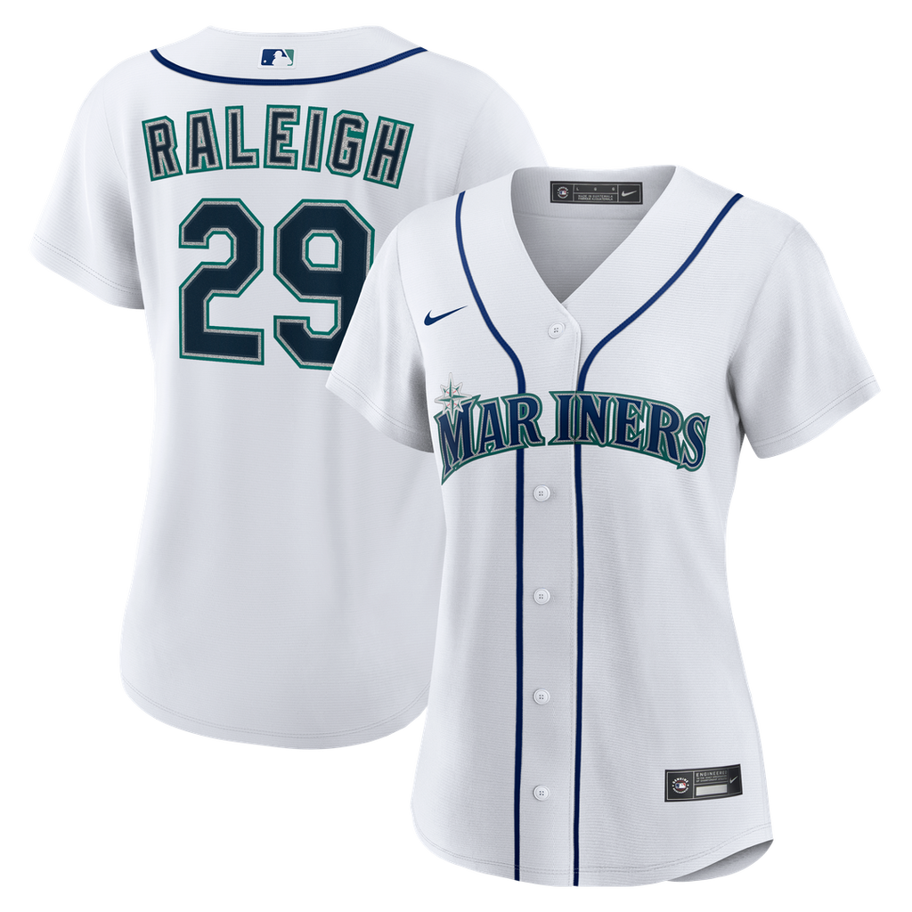 Seattle Mariners Cal Raleigh Nike Women's Home Replica Jersey - White Team Jersey Sports Fan Apparel