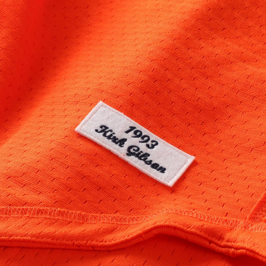 Detroit Tigers Kirk Gibson Mitchell & Ness Cooperstown Mesh Batting Practice Button - Up Jersey - Orange Team Jersey Sports Fan Apparel