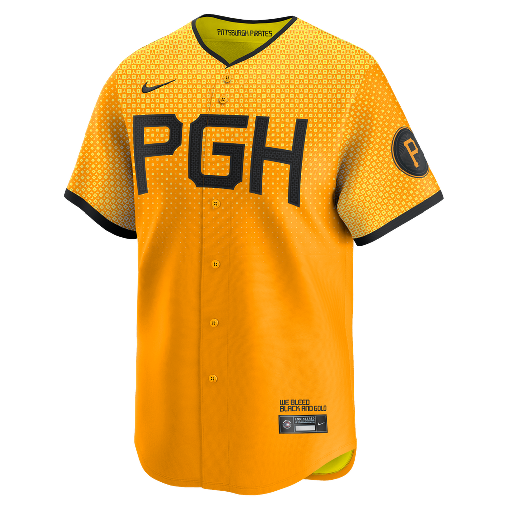 Pittsburgh Pirates Oneil Cruz Nike City Connect Limited Jersey - Gold Team Jersey Sports Fan Apparel