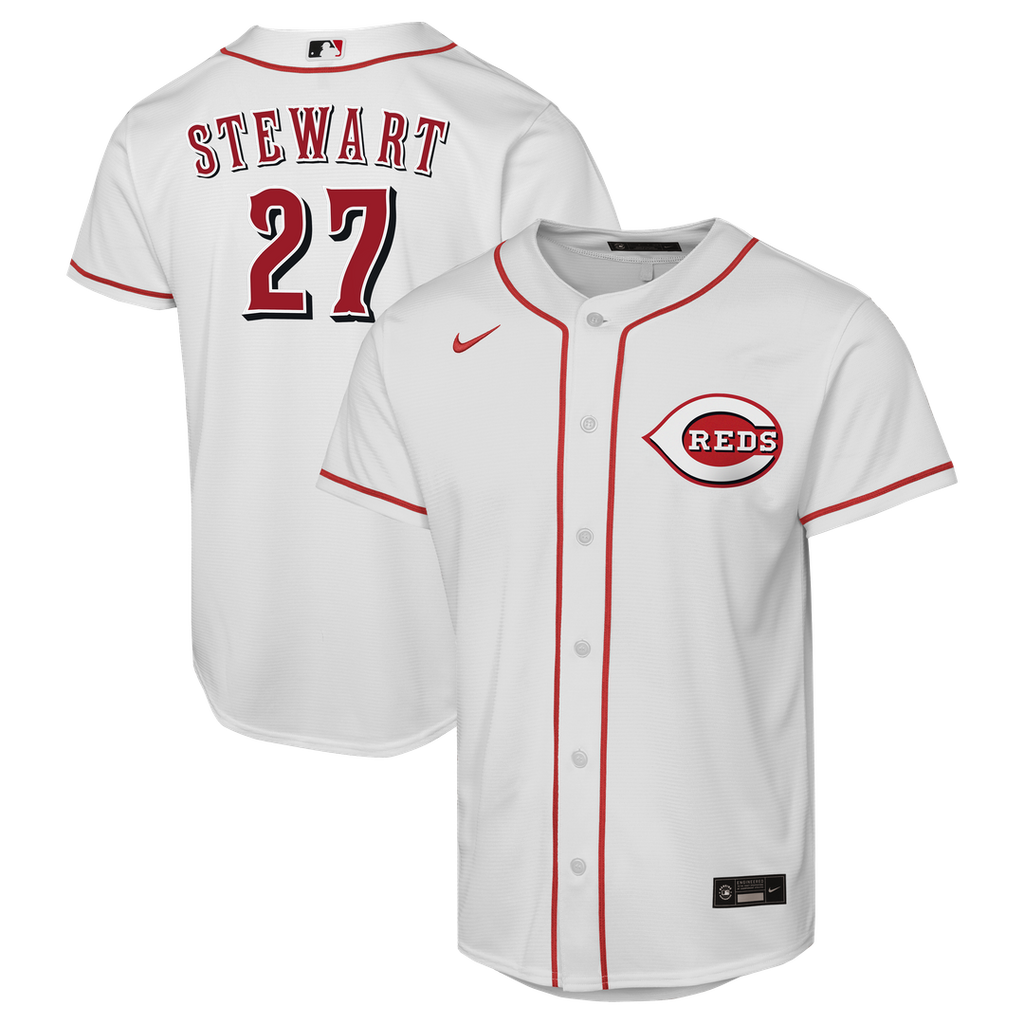 Cincinnati Reds Sal Stewart Nike Youth Home Replica Player Jersey - White Team Jersey Sports Fan Apparel