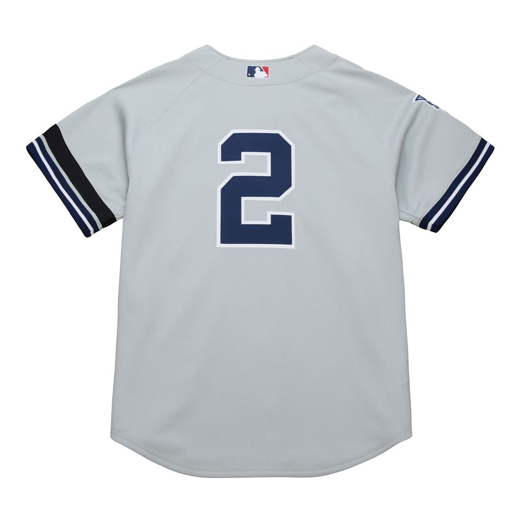 New York Yankees Derek Jeter Mitchell & Ness Cooperstown 2000 World Series Authentic Jersey - Gray Team Jersey Sports Fan Apparel