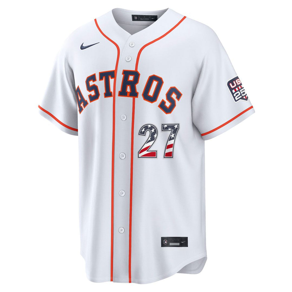 Houston Astros Jose Altuve Nike USA 250 Fourth of July Home Stadium Jersey - White Team Jersey Sports Fan Apparel