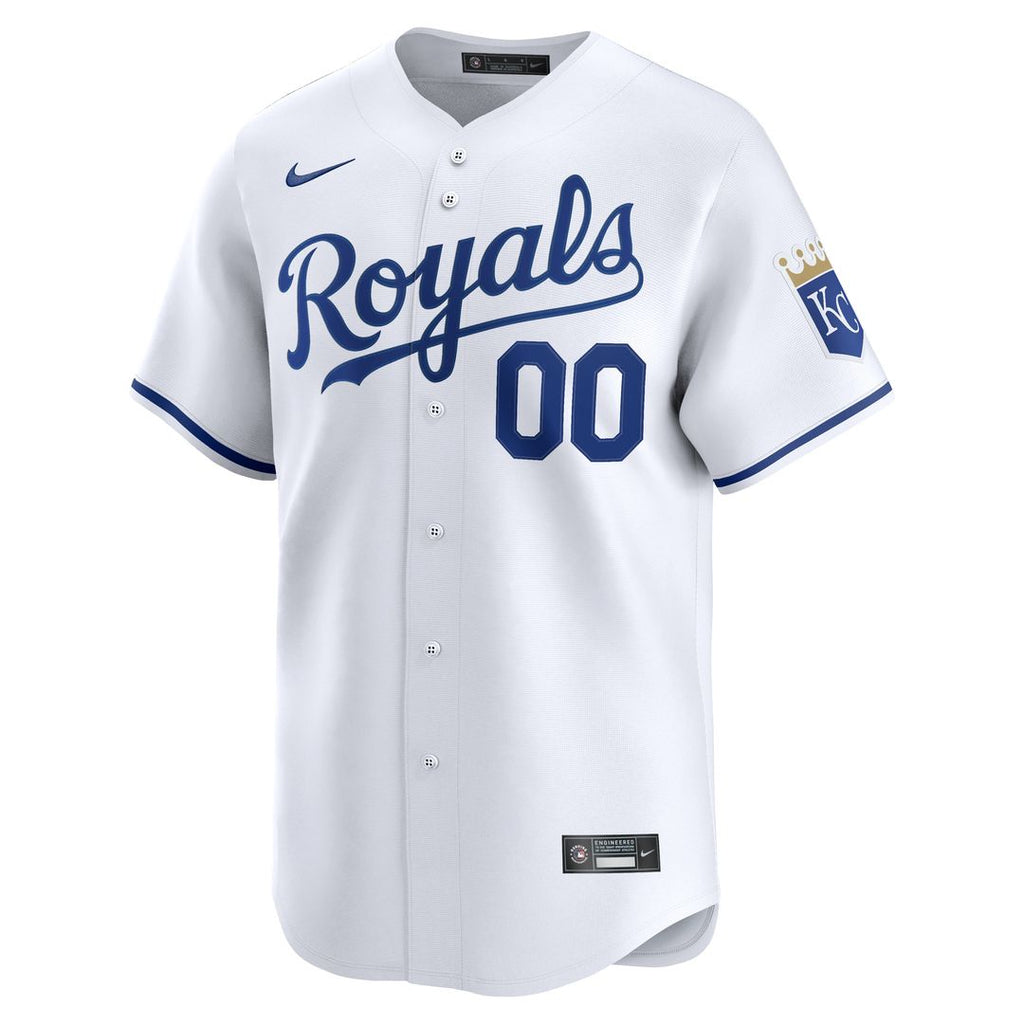 Kansas City Royals Nike Home Limited Custom Jersey - White Team Jersey Sports Fan Apparel