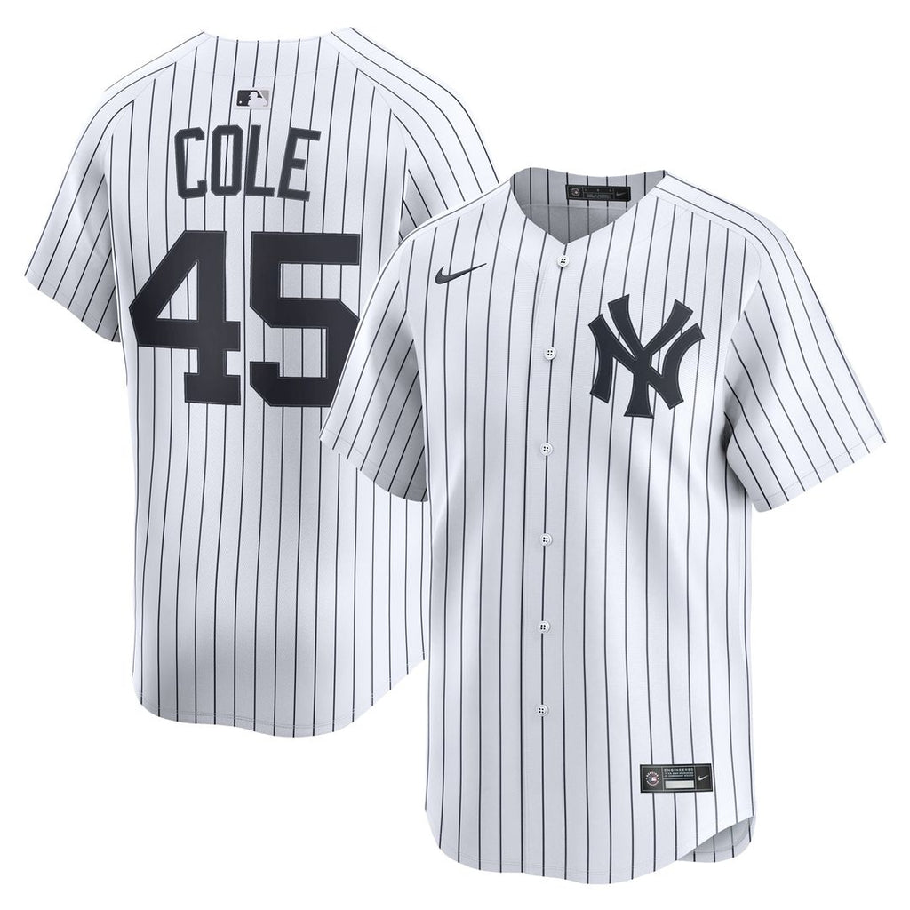New York Yankees Gerrit Cole Nike Home Limited Player Jersey - White Team Jersey Sports Fan Apparel