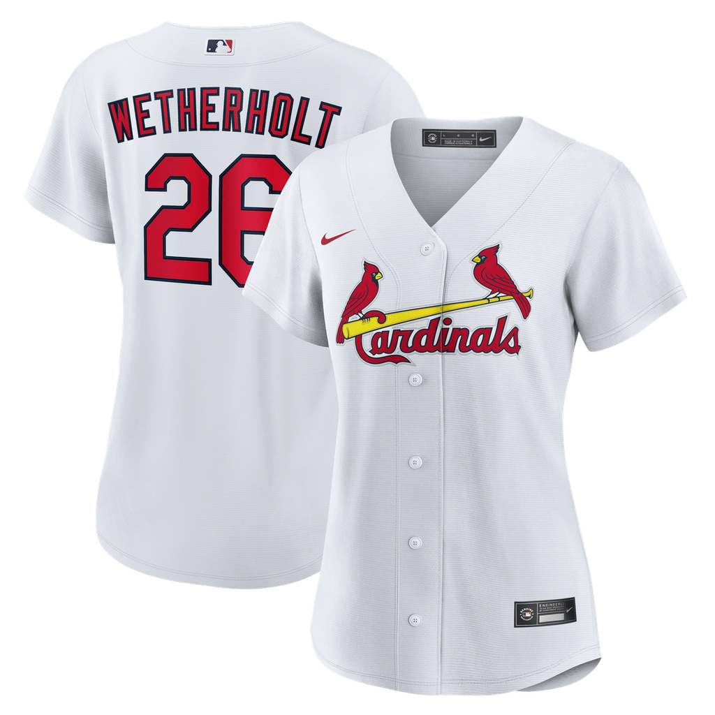 St. Louis Cardinals JJ Wetherholt Nike Women's Home Replica Jersey - White Team Jersey Sports Fan Apparel