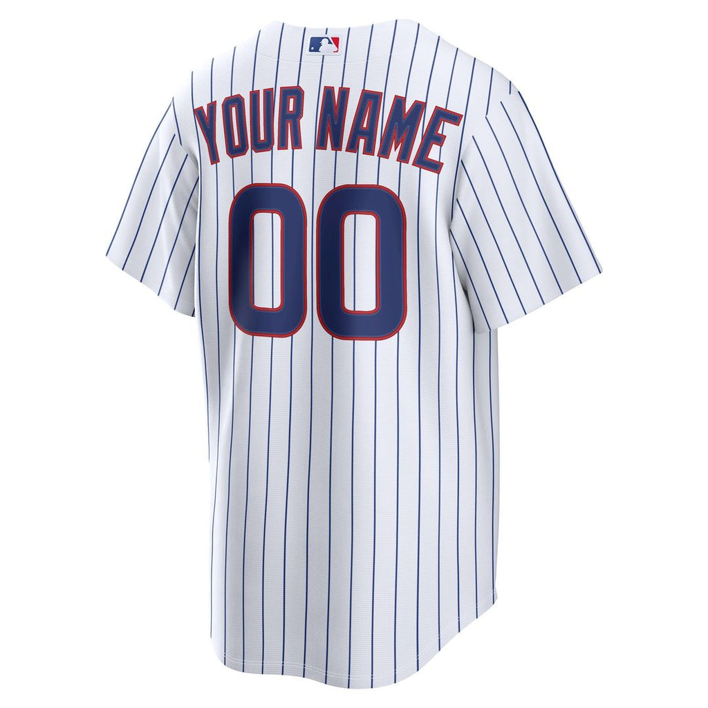 Chicago Cubs Nike Home Replica Custom Jersey - White Team Jersey Sports Fan Apparel