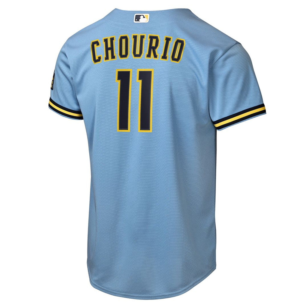 Milwaukee Brewers Jackson Chourio Nike Youth Home Stadium Jersey - Cream Team Jersey Sports Fan Apparel