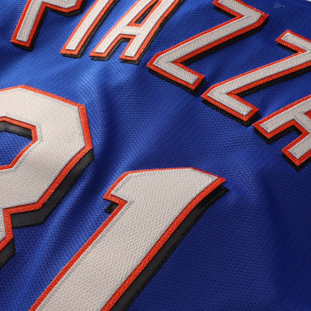New York Mets Mike Piazza Mitchell & Ness Cooperstown Mesh Batting Practice Button - Up Jersey - Orange Team Jersey Sports Fan Apparel