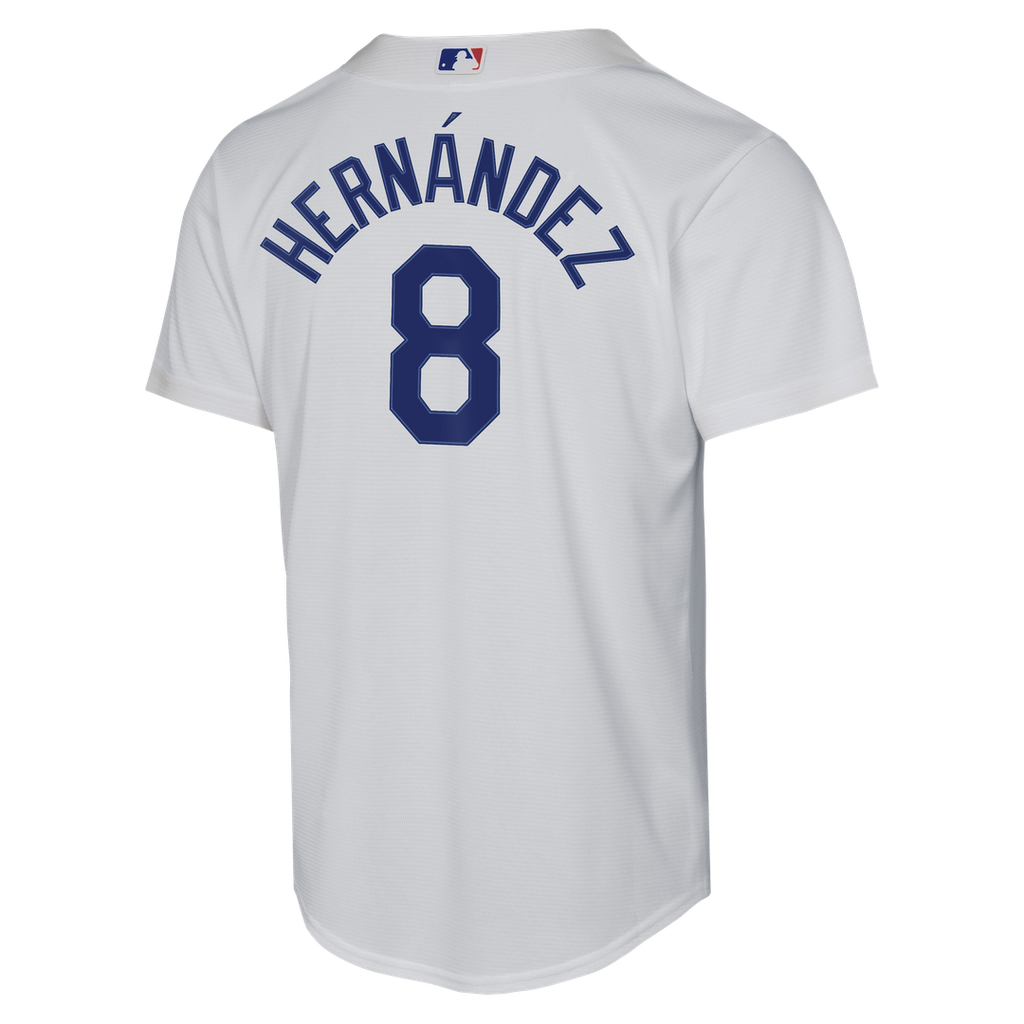 Los Angeles Dodgers Enrique Hernández Nike Youth Home Baseline Jersey - White Team Jersey Sports Fan Apparel
