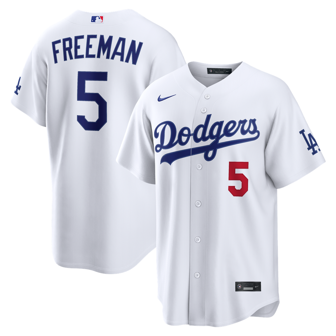 Los Angeles Dodgers Freddie Freeman Nike Home Stadium Jersey - White Team Jersey Sports Fan Apparel